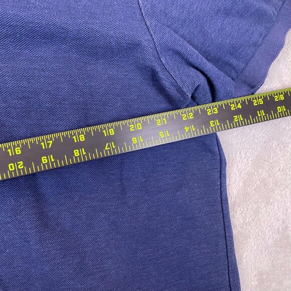 L.L.Bean Men's Polo Shirt Large Blue Short Sleeve Casual Basic Cotton - Picture 4 of 10
